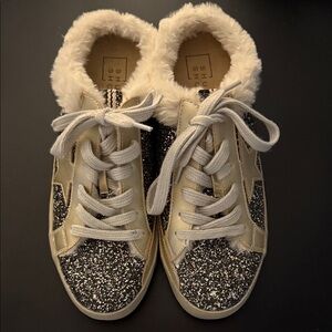 ShuShop Black and Gold Glitter Sneakers